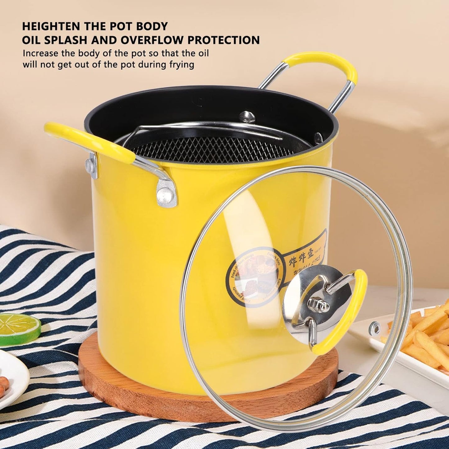 3L Frying Pot, Japanese Tempura Deep Fryer Pot