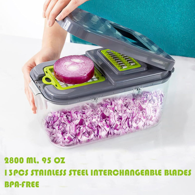 22in1 Nicer Dicer, Multifunction Vegetable Cutter Techmanistan