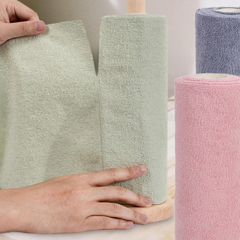 Reusable Microfiber Cloth Roll β 1 Roll Includes 20 Pcs | Multi-Color