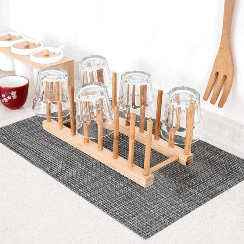 Bamboo Dish Drying Rack, 7 Slots