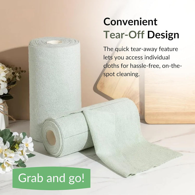 Reusable Microfiber Cloth Roll β 1 Roll Includes 20 Pcs | Multi-Color