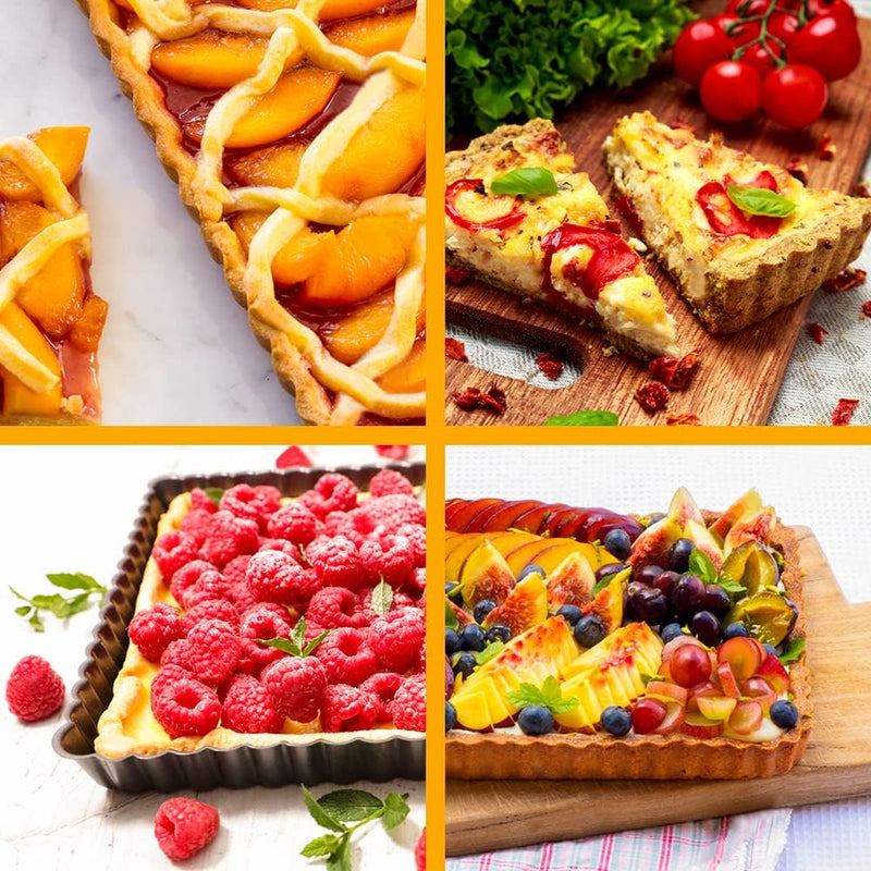 Square Tart Pan with Removeable Bottom | Quiche Pan
