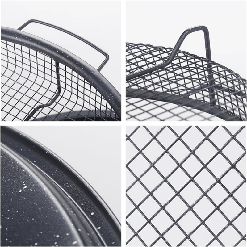 Premium Non-Stick Air Fryer Baking Tray with Mesh Basket