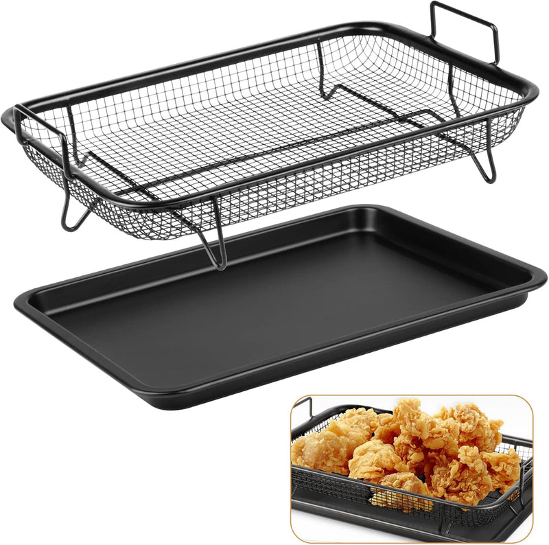 Premium Non-Stick Air Fryer Baking Tray with Mesh Basket