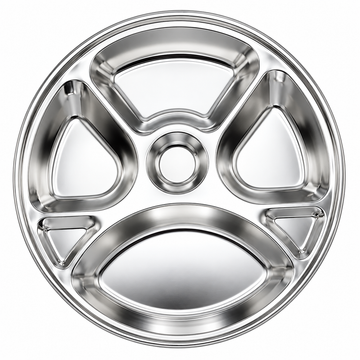 Stainless Steel 7-Compartment Plate