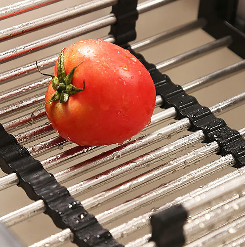 Retractable Stainless Steel Dish Drainer – Adjustable Over Sink Drying Rack