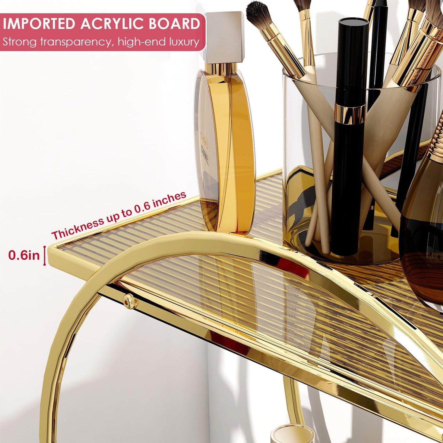 2 Tier Bathroom Countertop Makeup Organizer