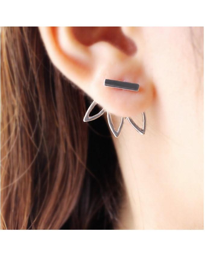 Leaves Shaped Stud Earrings--Techmanistan-My Store
