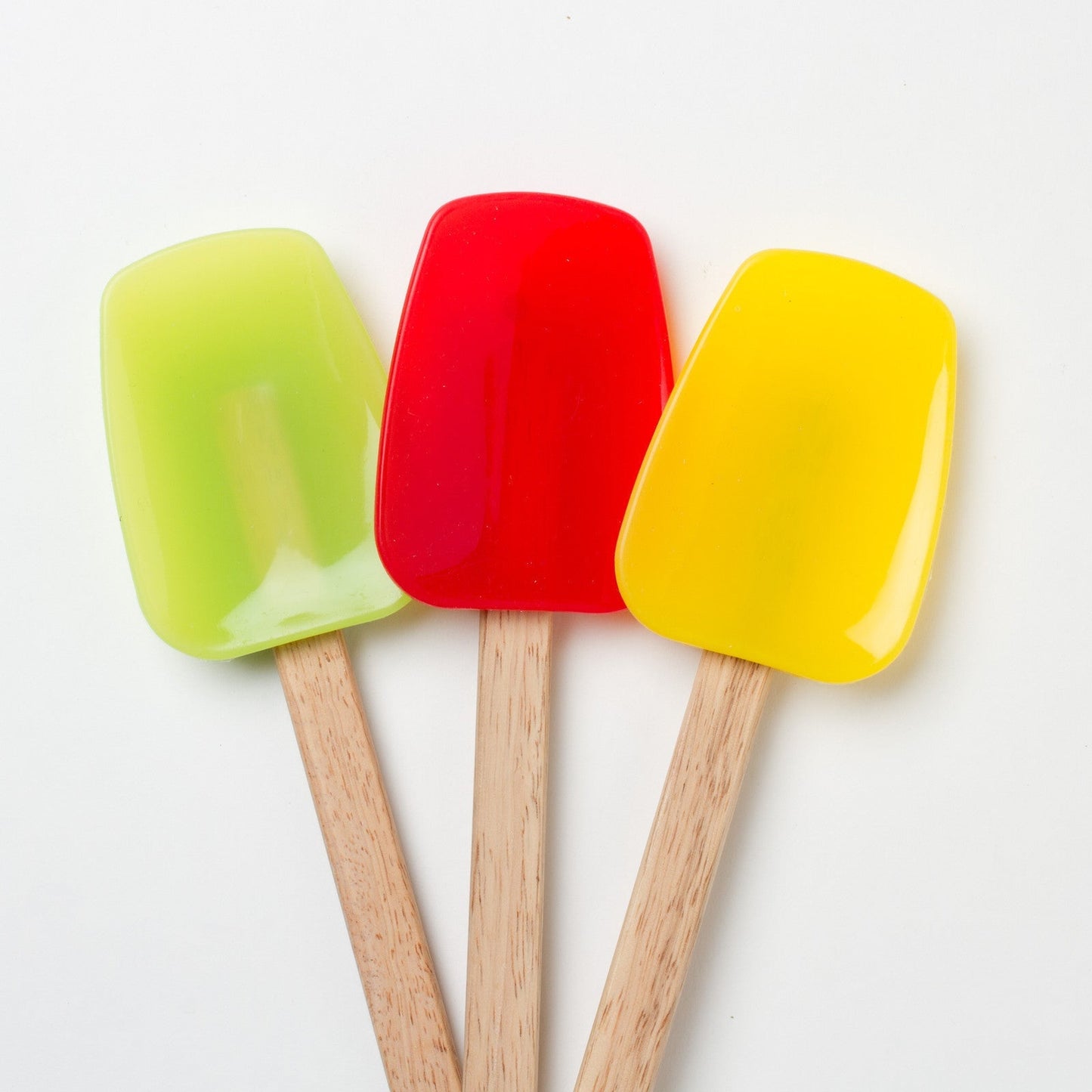 Wooden Handle Mini Silicone Spoonula/Spatula Spoon - Random Color My Store