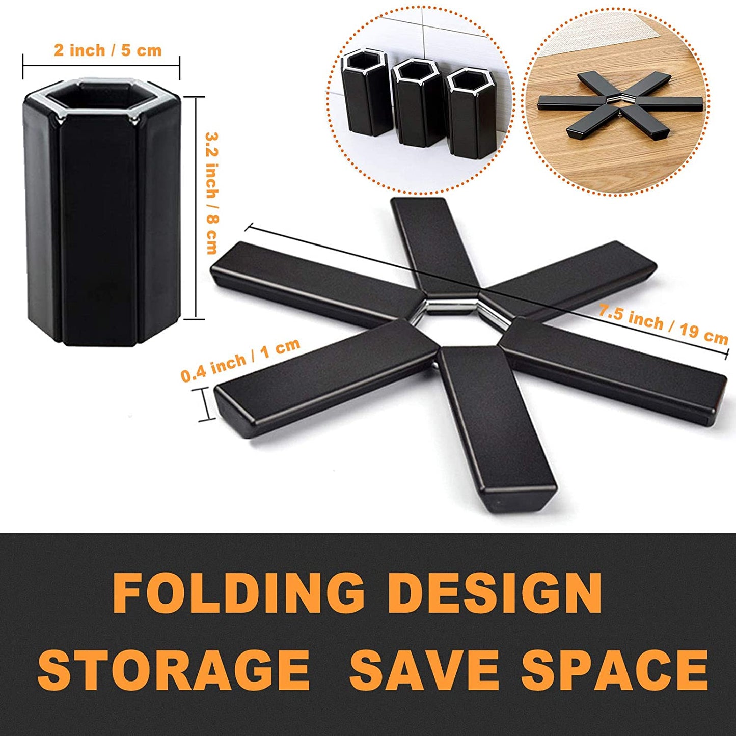 Silicone Heat Insulation Folding Trivet Mat, Heat Insulation Pad, Expandable Non-Slip Heat-Insulating Placemat, Folding Hot Pot Mat, Anti-slip Placemat Flower Pattern Heat Resistant Plastic Hot Pot Pad My Store