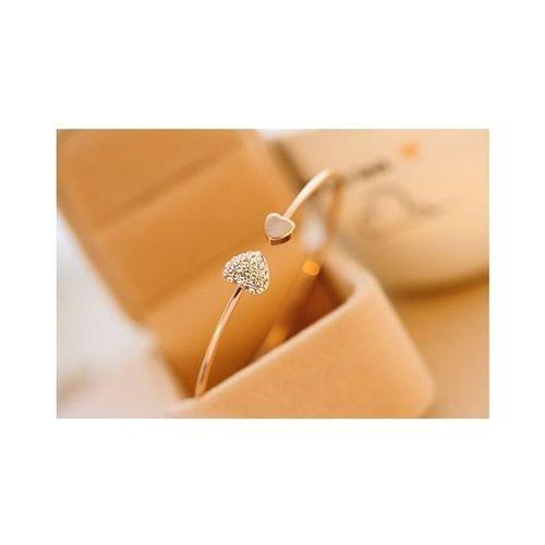 Heart shaped Golden Bracelet--Techmanistan-My Store