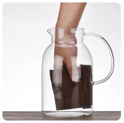 2 Liters Glass Jug with Handle & Stainless Steel Handle Techmanistan