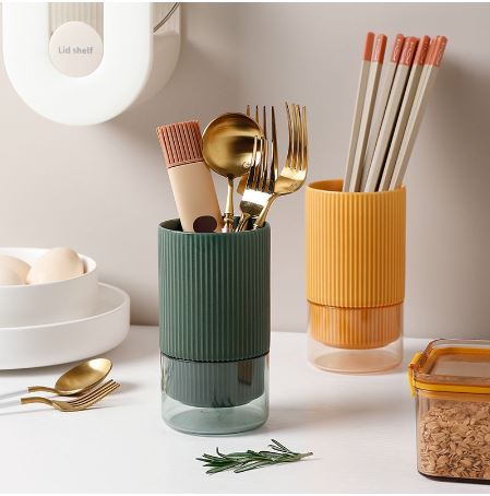 Self Draining Ceramic Chopsticks Cutlery Holder Techmanistan