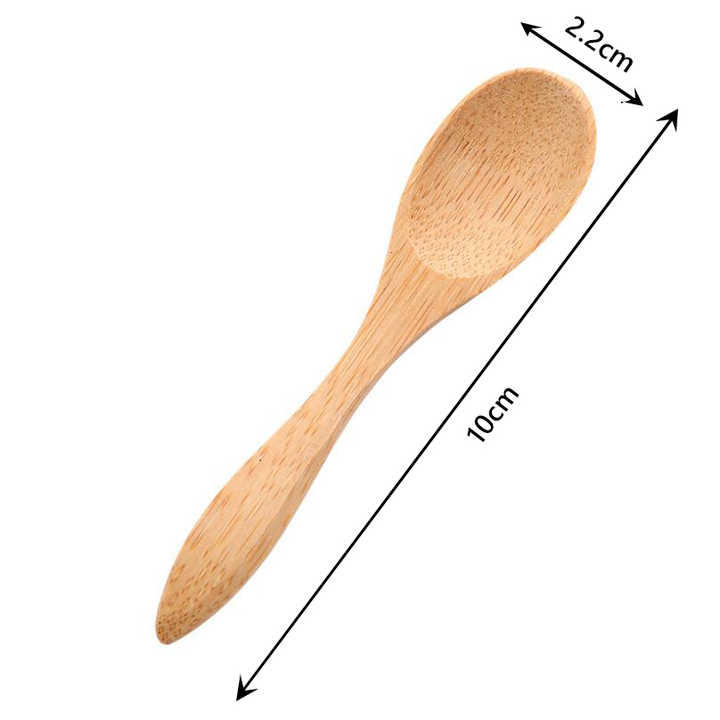Pack of 6 - Mini Reusable Bamboo Wooden Spoons Techmanistan