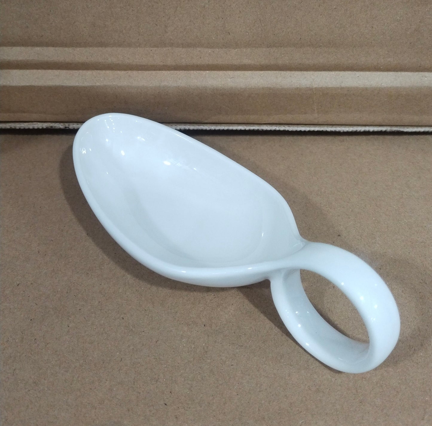 Ceramic Spoon Rest with Handle Loop