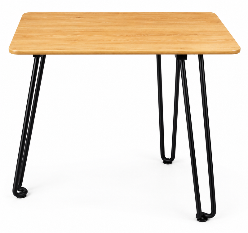 Foldable Wood Coffee Table with Metal Legs
