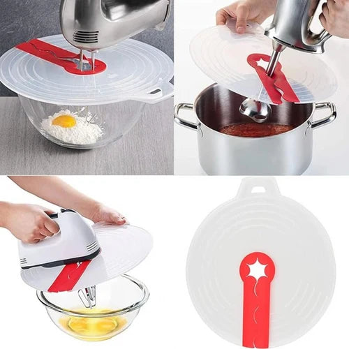 Multi-Purpose Microwave Splatter Screen and Mixing Bowl Splash Guard