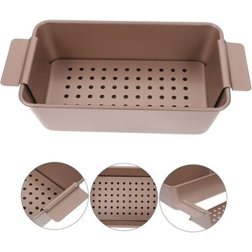 Meatloaf Pan with Drain Tray | Bread Loaf Pan with Insert