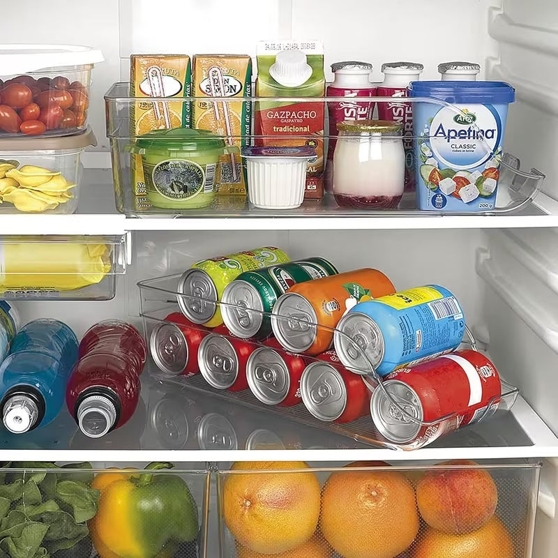 Soda Can Organizer for Refrigerator | Fridge & Pantry Can Holder – Holds 9 Cans