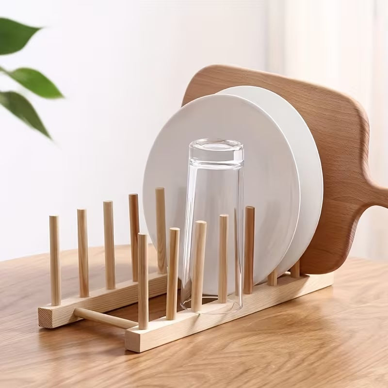 Bamboo Dish Drying Rack, 7 Slots