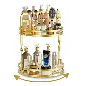 2-Tier Rotating Makeup Organizer