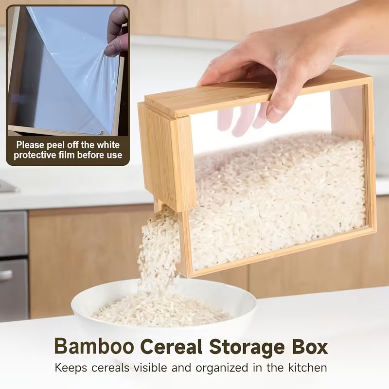 Bamboo Food Storage Container with Sliding Lid