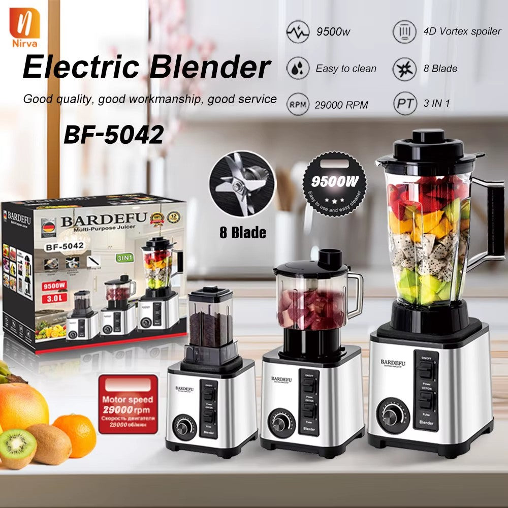 3 in 1 - 3L Portable 8 Blades Blender Juicer Smoothie Machine Techmanistan