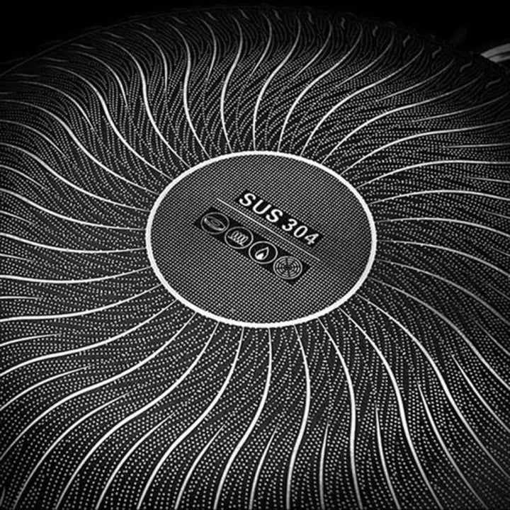 Flat Bottom Single Sided Laser Coated Honeycomb Layer Frying Pan With Lid & Dual Handle