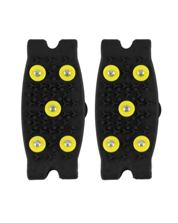 Pair of Snow Spikes Crampons Unisex Anti Slip Shoes Grippers Ice Snow Cleats Footwear Stainless Steel Spikes Durable Silicone Ice Cleat Spikes Crampons for Hiking On Ice Snow Ground Winter Walking My Store