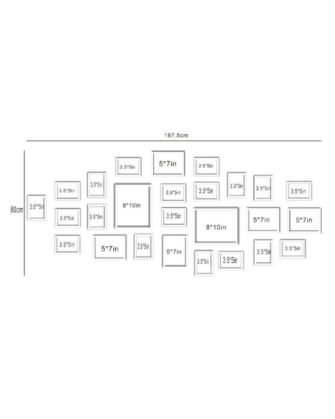 Set of 26 - Photo Frames Collage Wall Hanging Wall Decor Set My Store