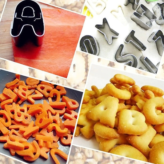 Stainless Steel Mini A-Z Shaped Alphabets 26 Letters Cookie Cutter Set, Biscuit Fondant Cutters, DIY Cake Decorating Tool My Store