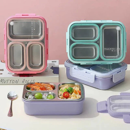 3 Compartment Insulated Lunch Box