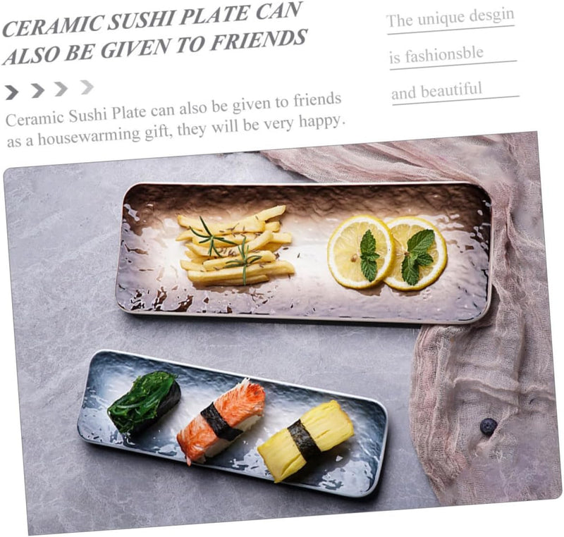 Brown Color Japanese Style Sushi Plate - Techmanistan in Pakistan