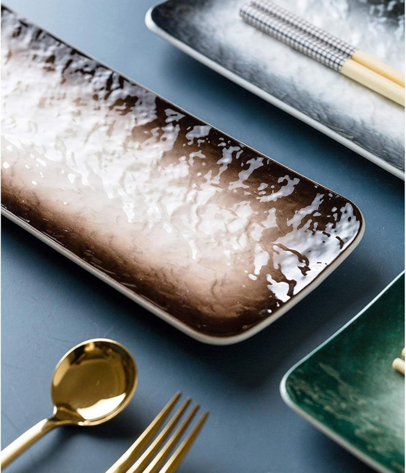 Brown Color Japanese Style Sushi Plate - Techmanistan in Pakistan