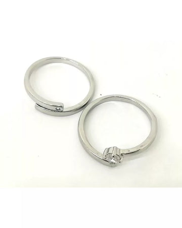 Pack Of 2 - Silver Plated Adjustable Rings for Women--Techmanistan-My Store