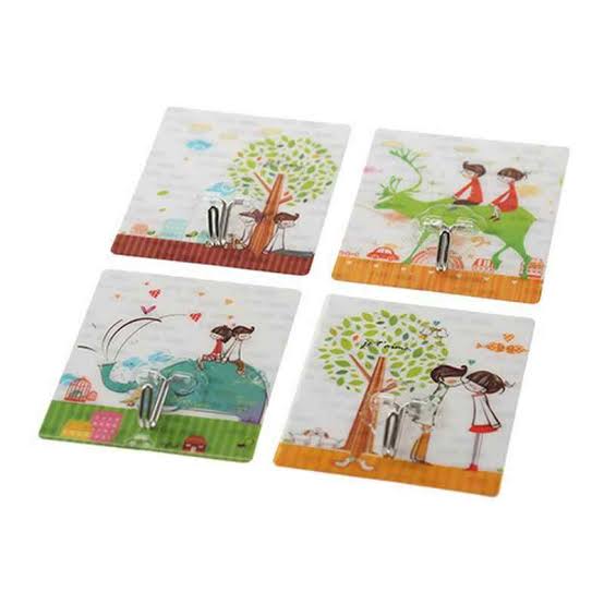 Pack of 3 - Random Cartoon Pattern Super Adhesive Wall Hooks, Self-Adhesive Wall Hooks For Kitchen, Bathroom & Bedroom My Store