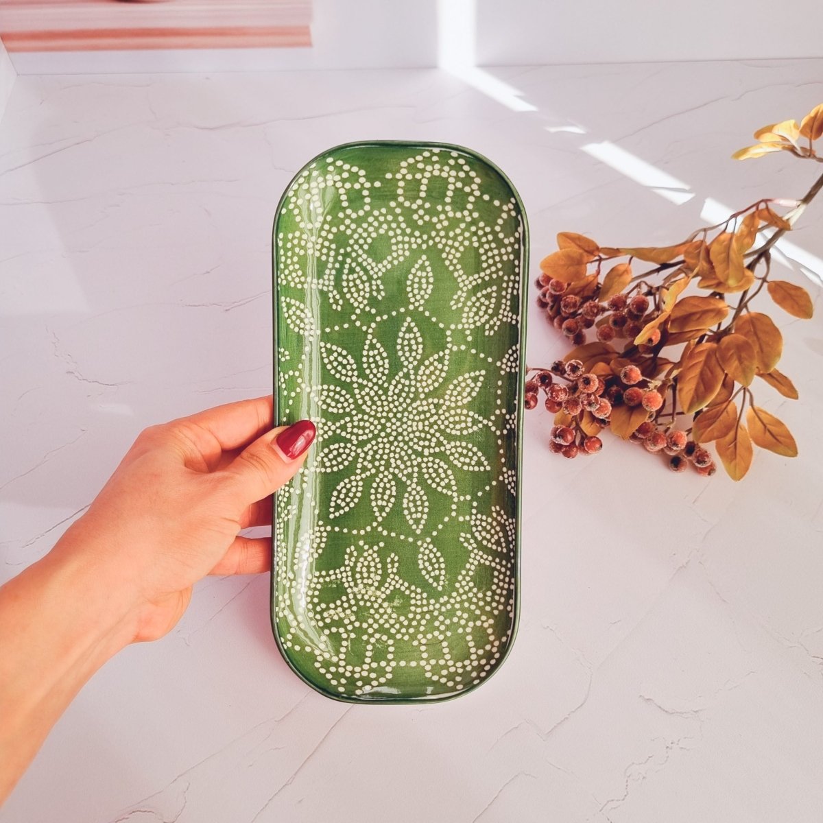 Ceramic Serving Oval Dish, Serving Tray - Techmanistan in Pakistan