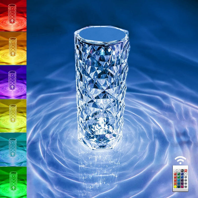 Color Changing USB Charging Crystal Touch Table Lamp - Techmanistan in Pakistan