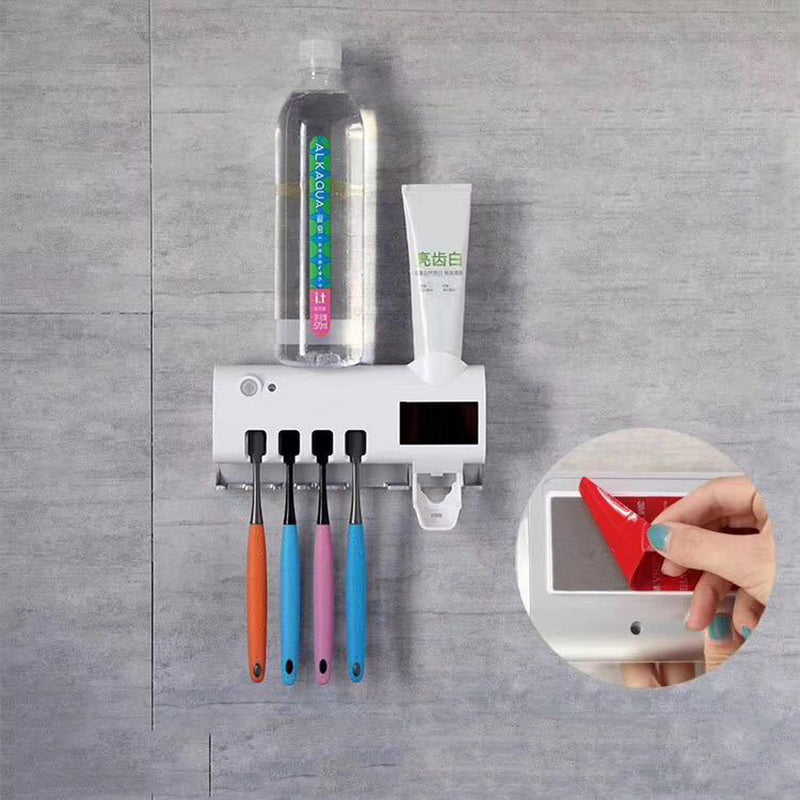 Tooth Brush Sterilizer Cleaner Smart Toothpaste Dispenser
