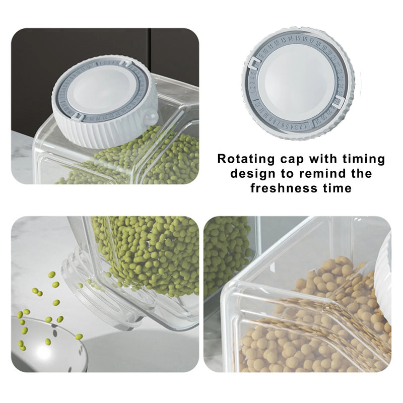 Airtight Food Storage Container with Rotating Cap