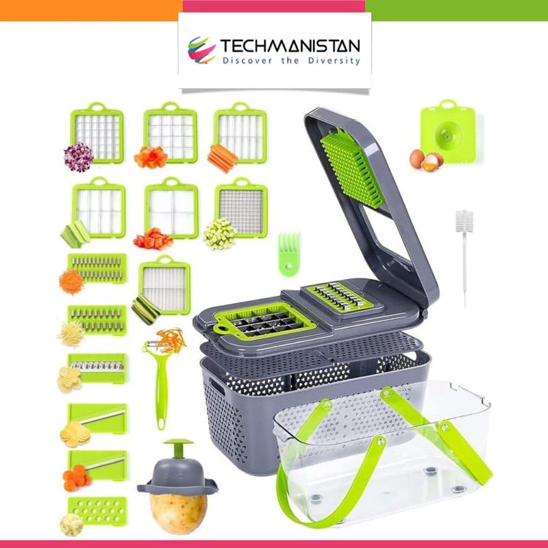 22in1 Nicer Dicer, Multifunction Vegetable Cutter Techmanistan
