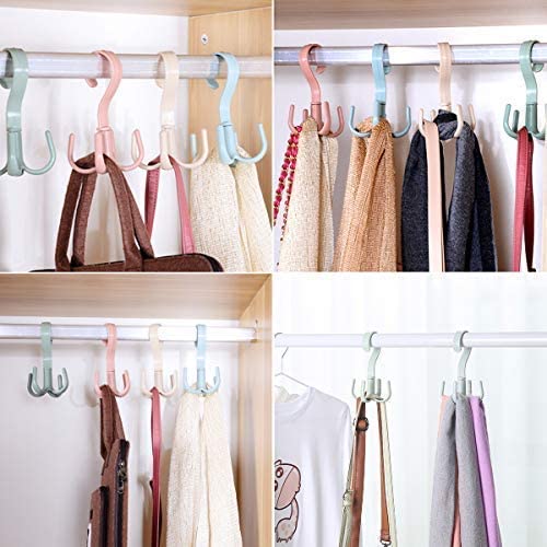 Random Color - 360° Rotating 4 Hooks Hanger, Multipurposed Hanger With 4 Claws My Store