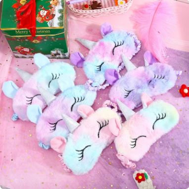 Soft Plush Unicorn Sleep Eye Mask – Random Color