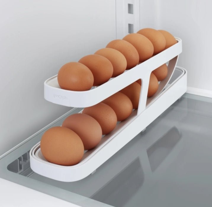 4Tier Eggs Dispenser, Egg Rolling Fridge Organizer