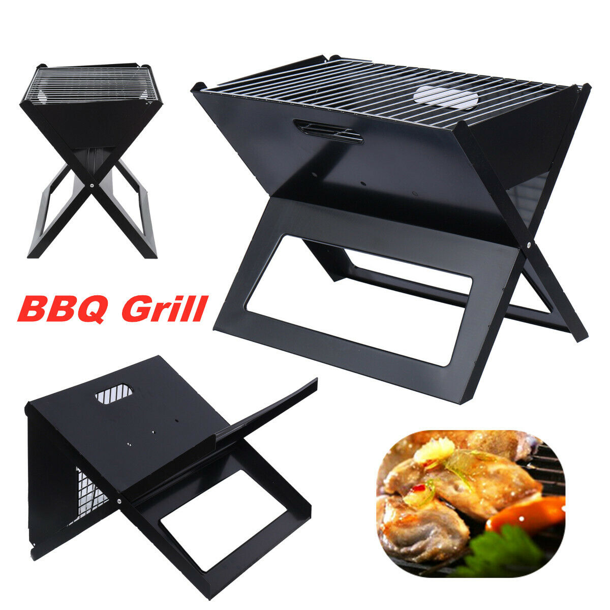 Suitcase Style Folding (BBQ) Barbecue Grill Stand Techmanistan
