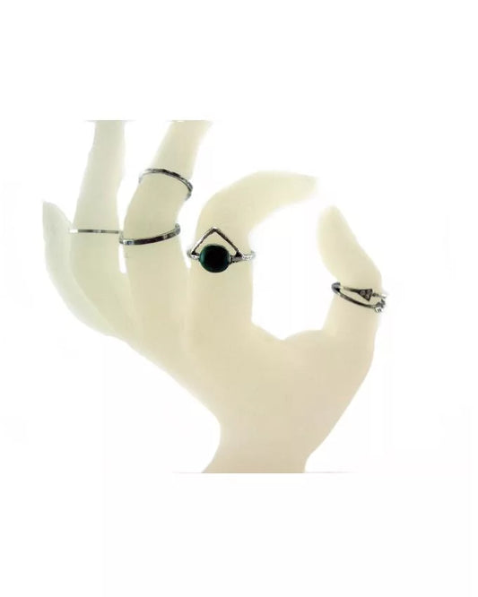 Set of 5 Ethnic Turkish Rings--Techmanistan-My Store