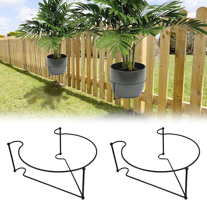 Floating Garden Railing Planter Shelf Balcony Planters Hanging for Pots Over the Rail Flower Pot Holder Hanger Clip - Techmanistan