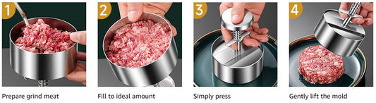 Stainless Steel Burger Press | 304 Food-Grade Burger Patty Maker