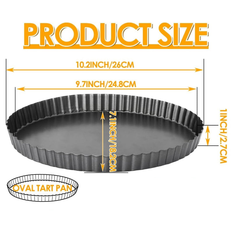 Oval Tart Pan with Removeable Bottom | Oval Quiche Pan