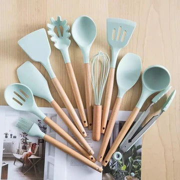 12 Pcs Silicone Non-Stick Cooking Tool Set